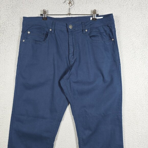 Buffalo David Bitton Pants Mens Size 34x32 Blue Cotton Archer Slim Stretch NWT - Picture 3 of 11